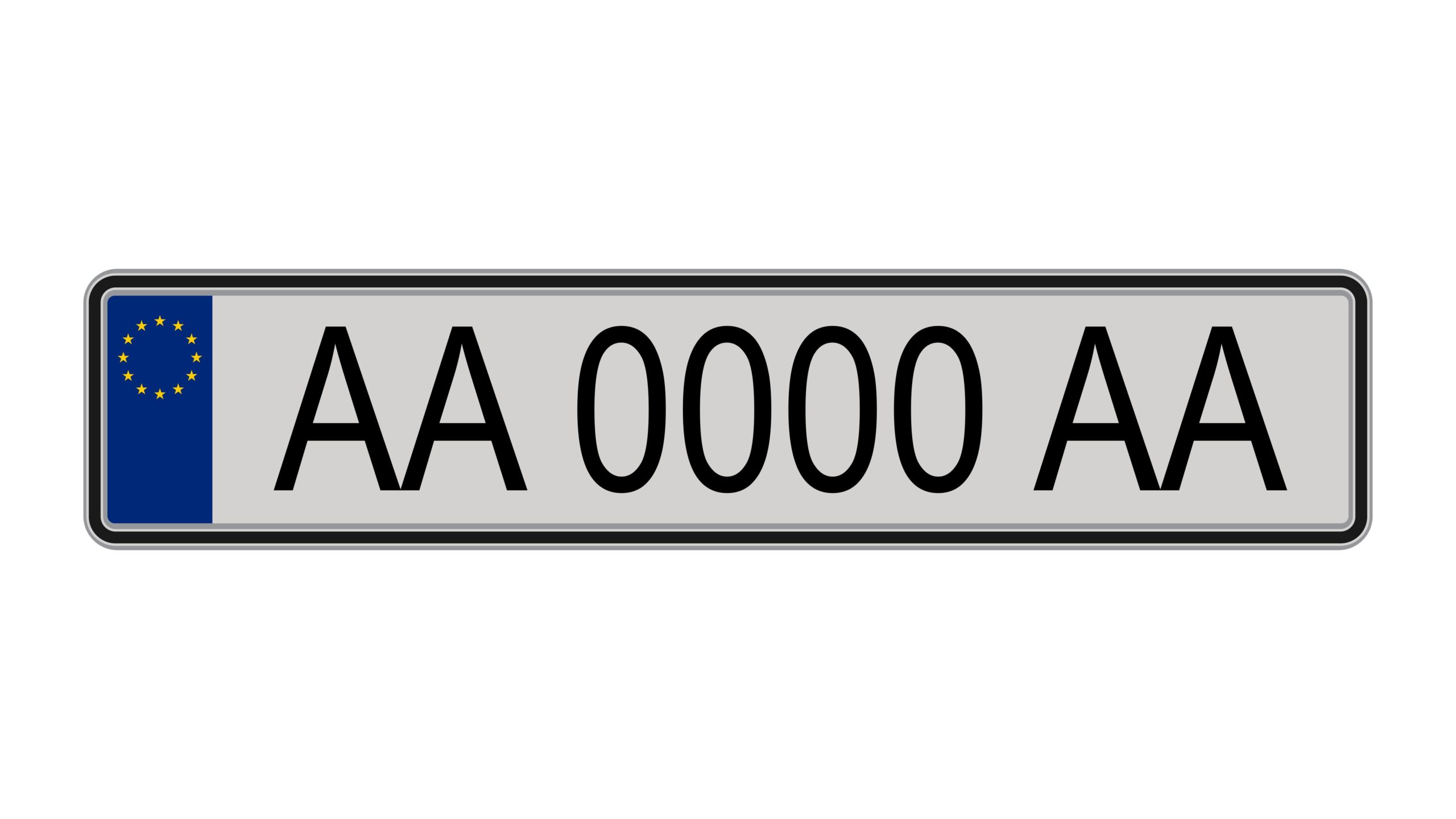 Une taille unique pour les plaques d’immatriculation